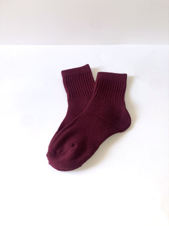Picture of A5350- MAROON/BORDEAUX MASHINE WASHABLE SOCKS